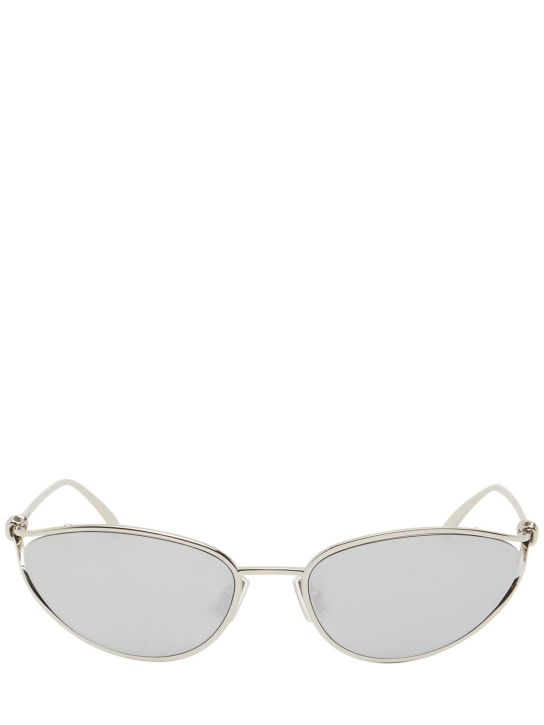 Bottega Veneta: BV1330S Knot cat eye metal sunglasses - Silver - women_0 | Luisa Via Roma