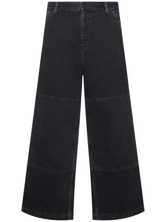 Carhartt WIP: Garrison stone dyed denim jeans - Siyah - men_0 | Luisa Via Roma