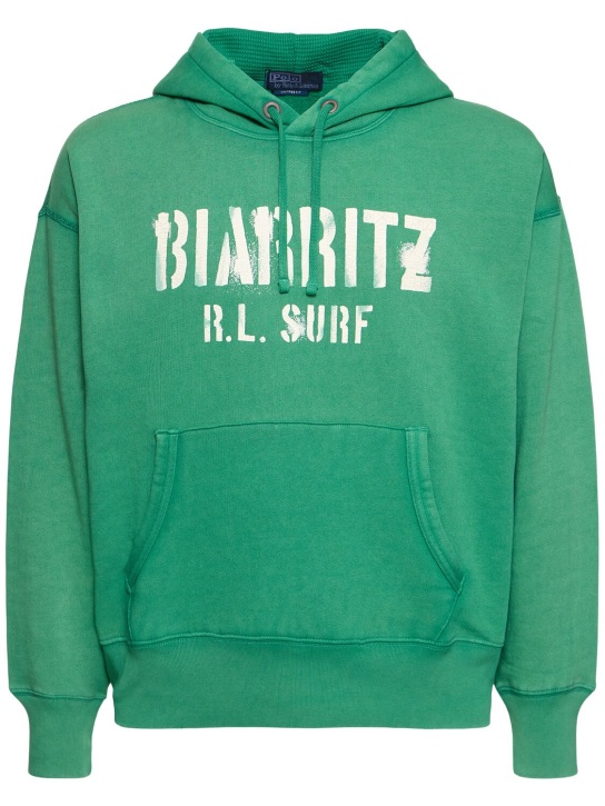 Polo Ralph Lauren: Biarritz Summer emerald hoodie - Sumer Emerald - men_0 | Luisa Via Roma