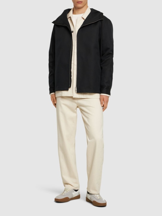 Jil Sander: Boxy cotton zip jacket - men_1 | Luisa Via Roma