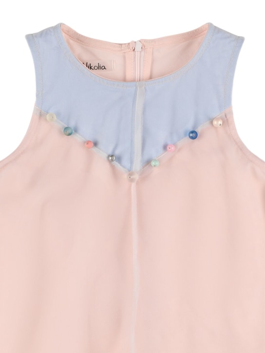 Nikolia: Embellished tulle dress w/ appliqués - Pink/Multi - kids-girls_1 | Luisa Via Roma