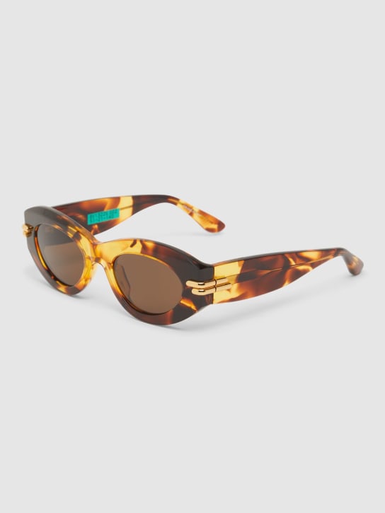 Bottega Veneta: BV1322S Mitre acetate oval sunglasses - Havana - women_1 | Luisa Via Roma