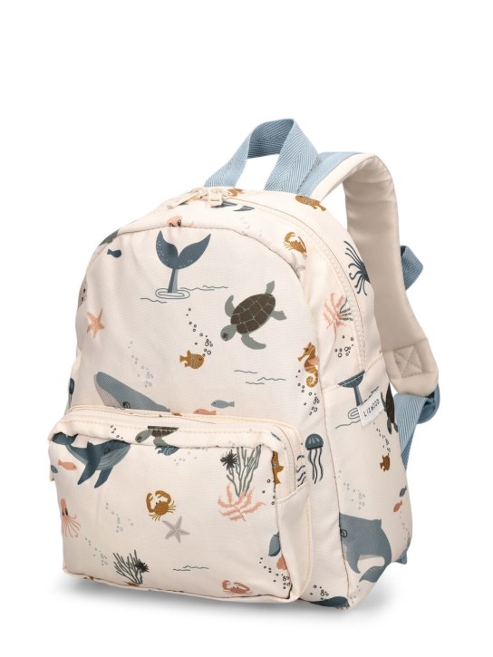 Liewood: Sea print recycled nylon backpack - Off White - kids-boys_1 | Luisa Via Roma