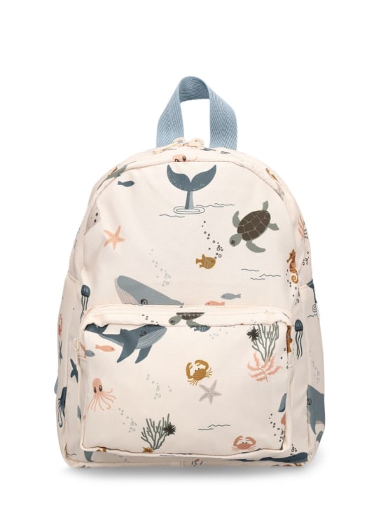 Liewood: Sea print recycled nylon backpack - Off White - kids-boys_0 | Luisa Via Roma