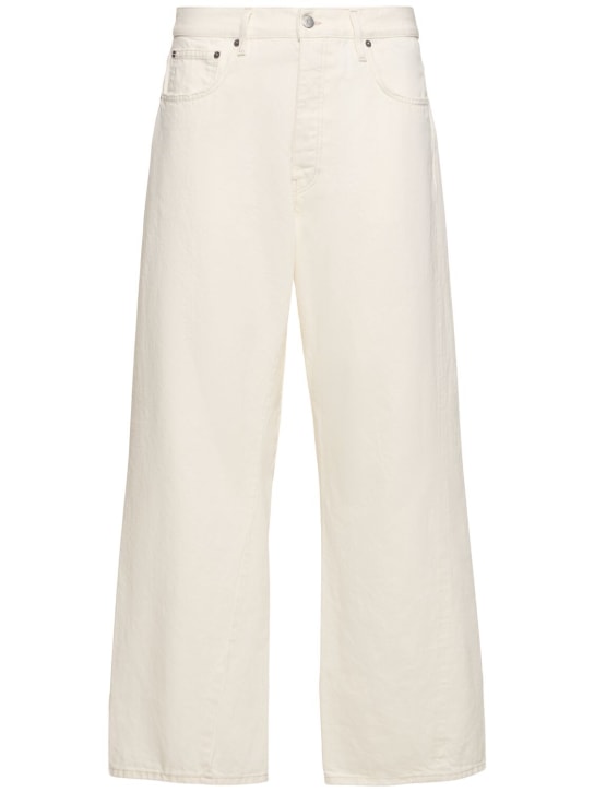 SUNFLOWER: L32 Wide twist denim jeans - Vintage White - men_0 | Luisa Via Roma