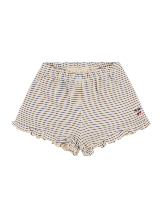 Konges Sløjd: Striped organic cotton jersey shorts - kids-girls_0 | Luisa Via Roma