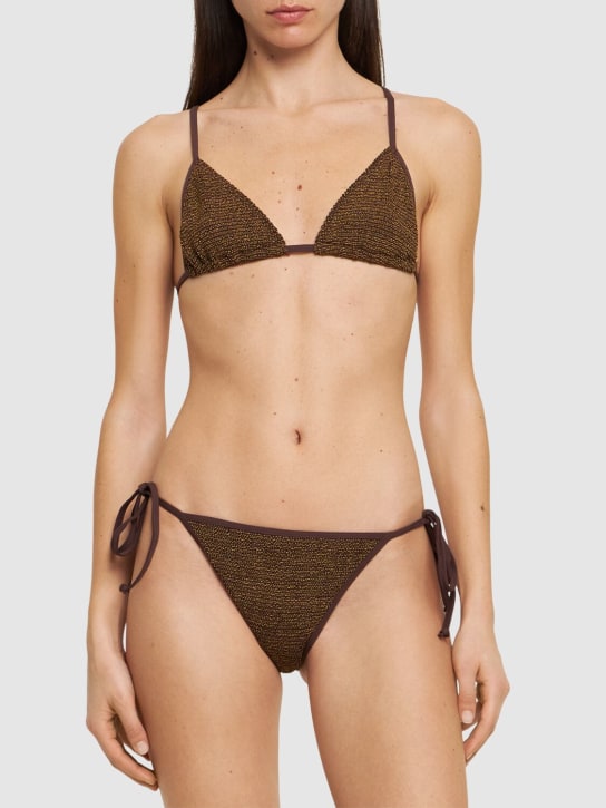 Bond Eye: Anisha triangle bikini bottoms - Brown - women_1 | Luisa Via Roma