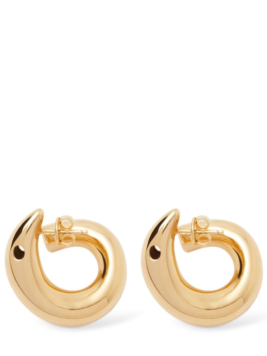 Bottega Veneta: Sardine sterling silver earrings - Altın Rengi - women_0 | Luisa Via Roma