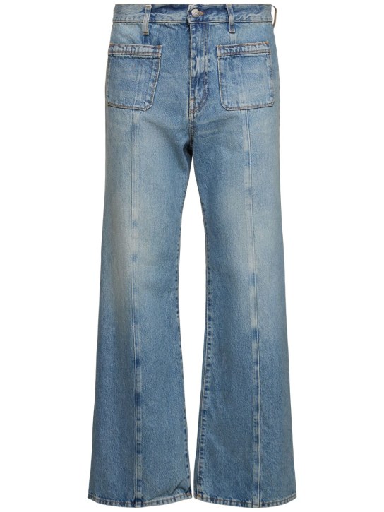 SUNFLOWER: Flared denim jeans - Light Blue Vintage - men_0 | Luisa Via Roma