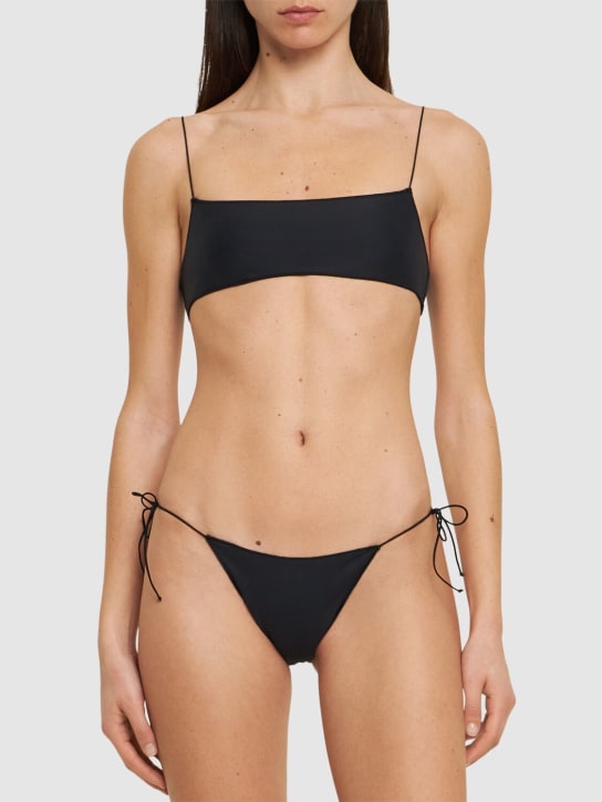 Tropic Of C: Top bikini in techno riciclato - Nero - women_1 | Luisa Via Roma