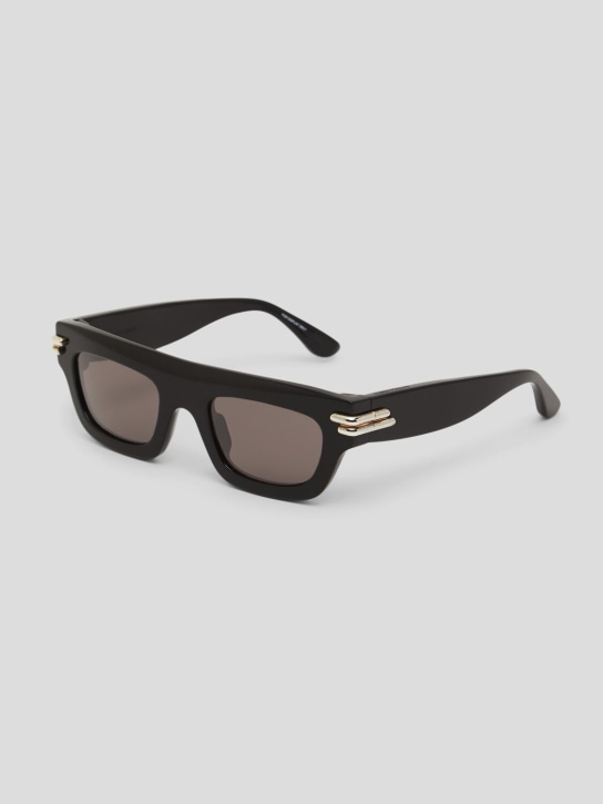 Bottega Veneta: BV1321S Mitre acetate square sunglasses - Black - men_1 | Luisa Via Roma