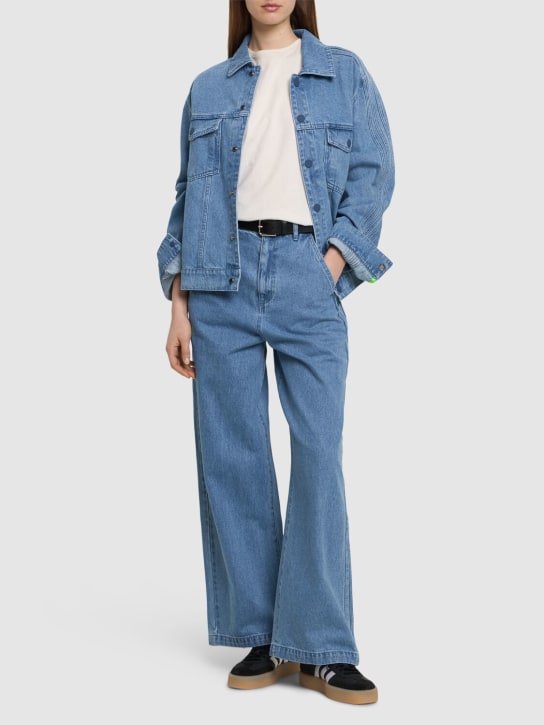 adidas Originals: Gestreifte Jeans „3“ - Hellblau - women_1 | Luisa Via Roma