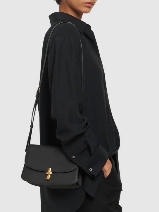 The Row: Sofia 8.75 leather crossbody bag - Black Ang - women_1 | Luisa Via Roma