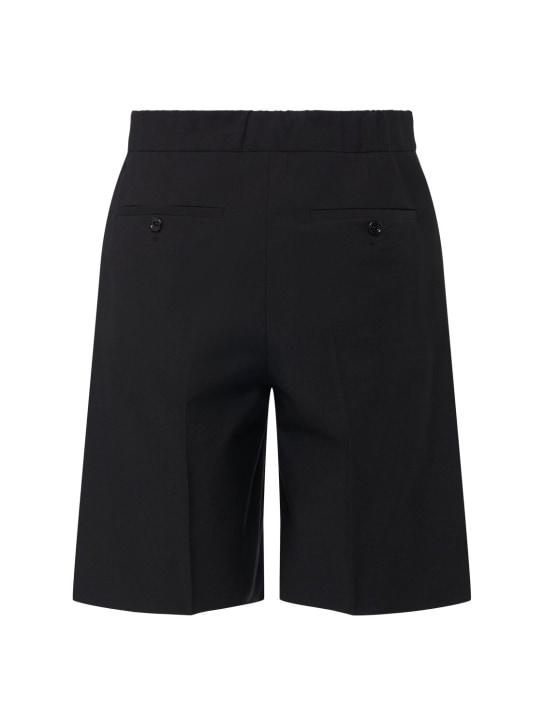 Alexander McQueen: Shorts de algodón y mohair - Negro - men_1 | Luisa Via Roma