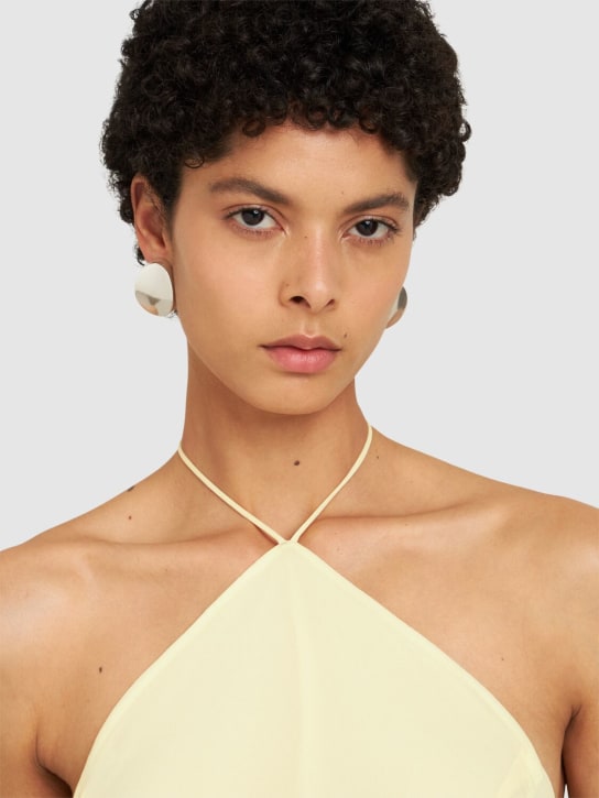 Isabel Marant: Ory stud earrings - Gümüş - women_1 | Luisa Via Roma
