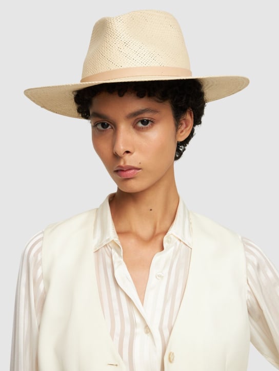 Janessa Leone: Sombrero Sherman de paja - Natural - women_1 | Luisa Via Roma