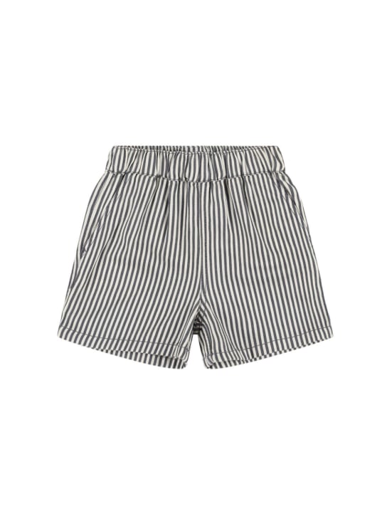 Liewood: Shorts aus Bio-Baumwolle mit Streifen - Navy/Weiß - kids-boys_0 | Luisa Via Roma