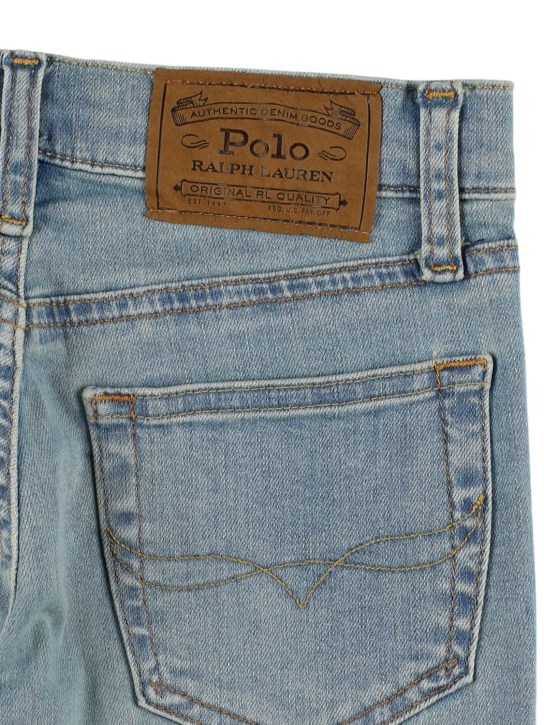 Polo Ralph Lauren: Jeans de denim de algodón stretch - Azul Claro - kids-boys_1 | Luisa Via Roma