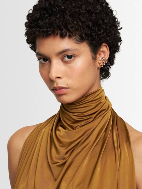 Charlotte Chesnais: Bo Daisy vermeil & silver ear cuff - women_1 | Luisa Via Roma