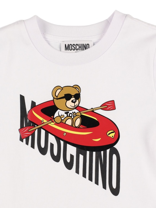 Moschino: T-shirt & short en jersey de coton - kids-girls_1 | Luisa Via Roma
