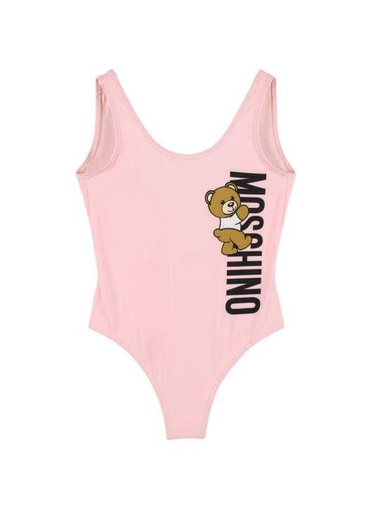Moschino: Lycra one piece swimsuit - Pink - kids-girls_0 | Luisa Via Roma