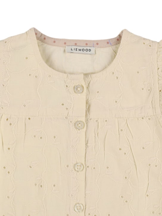 Liewood: Organic cotton jumpsuit - Krem - kids-girls_1 | Luisa Via Roma
