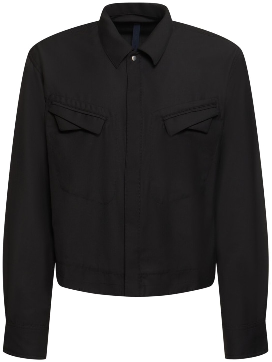 J.L-A.L: Sintan viscose blend crop jacket - Black - men_0 | Luisa Via Roma