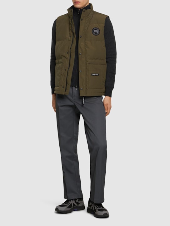 Canada Goose: Freestyle Crew cotton blend down vest - men_1 | Luisa Via Roma