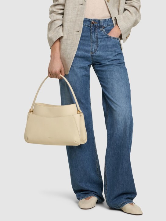Neous: Erid leather & suede shoulder bag - White - women_1 | Luisa Via Roma