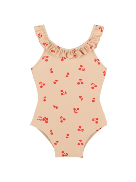 Liewood: Printed recycled nylon onepiece swimsuit - Pink - kids-girls_0 | Luisa Via Roma