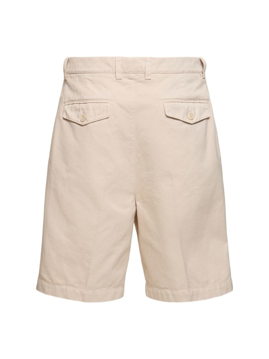 Brunello Cucinelli: Dyed cotton shorts - men_4 | Luisa Via Roma