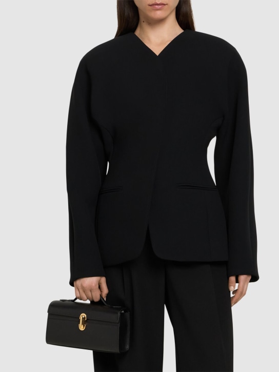 Savette: The Symmetry leather top handle bag - Black - women_1 | Luisa Via Roma