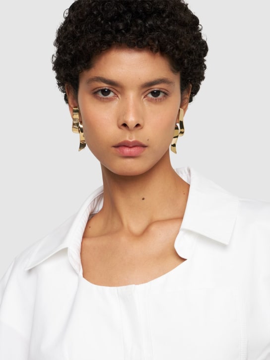 Rabanne: Wave earrings - Altın Rengi - women_1 | Luisa Via Roma
