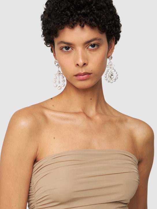 Magda Butrym: Crystal drop earrings - Silver - women_1 | Luisa Via Roma