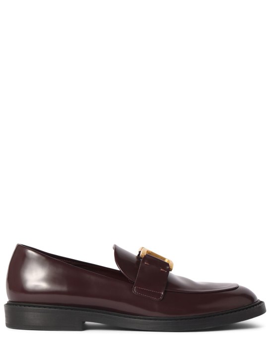 Chloé: 10mm Marcie brushed leather loafers - Yakut - women_0 | Luisa Via Roma