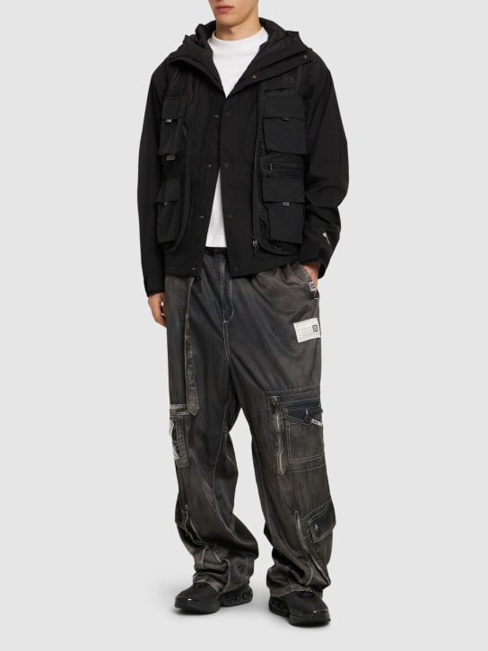 Mihara Yasuhiro: Twill parachute cargo pants - Black - men_1 | Luisa Via Roma
