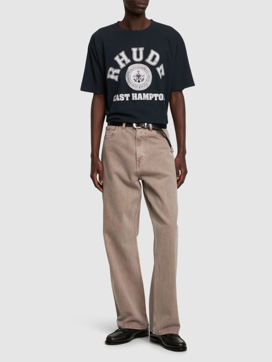 RHUDE: T-Shirt „Hampton Catamaran“ - Vintage Black - men_1 | Luisa Via Roma