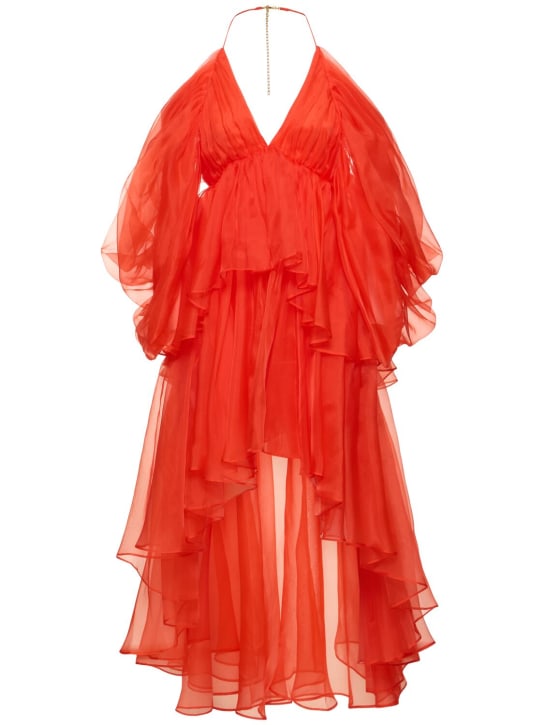 Zimmermann: Tranquility silk tulle layer mini dress - Red - women_0 | Luisa Via Roma