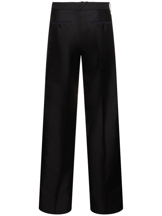 Burberry: Tuxedo wool & silk pants - Black - men_4 | Luisa Via Roma