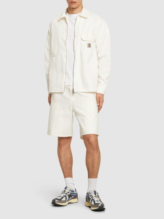 Carhartt WIP: Rainer cotton shirt jacket - Off-White - men_1 | Luisa Via Roma