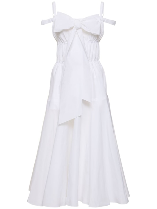 Patou: Faille long dress - Beyaz - women_0 | Luisa Via Roma
