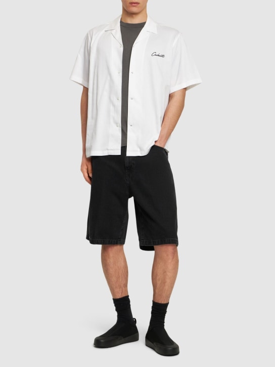 Carhartt WIP: Delray混棉短袖衬衫 - 白色 - men_1 | Luisa Via Roma