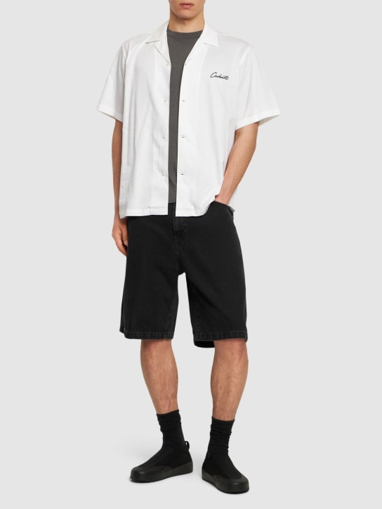 Carhartt WIP: Delray cotton blend short sleeve shirt - men_1 | Luisa Via Roma