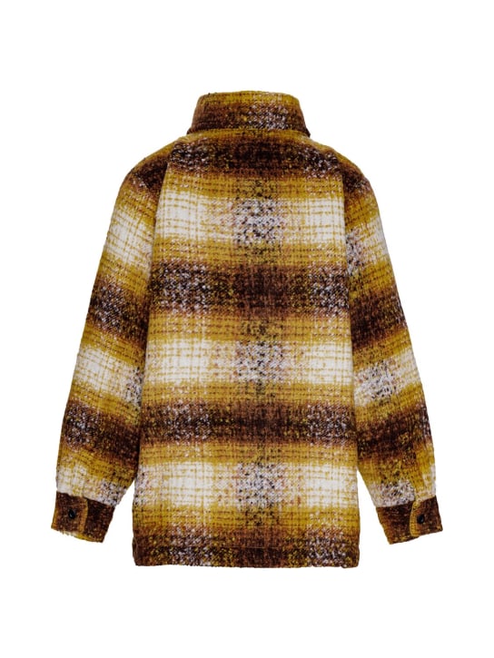 Molo: Check print poly flannel shirt - kids-boys_1 | Luisa Via Roma