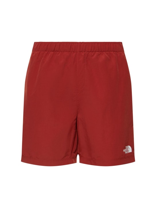 The North Face: Nylon swim shorts - Iron Red - men_0 | Luisa Via Roma