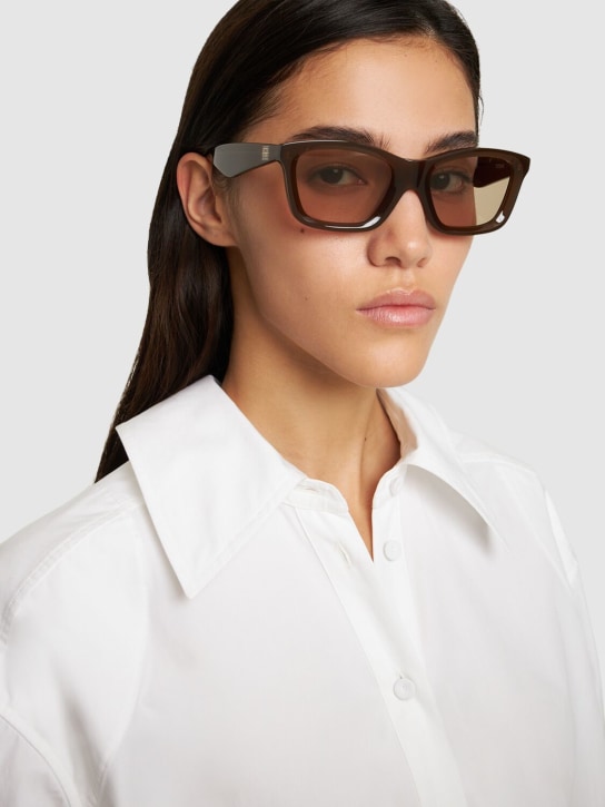 Toteme: The Classic squared acetate sunglasses - Brown - women_1 | Luisa Via Roma