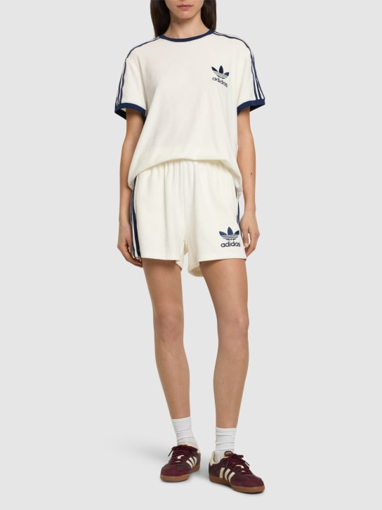 adidas Originals: T-Shirt aus Terry mit 3 Streifen - women_1 | Luisa Via Roma