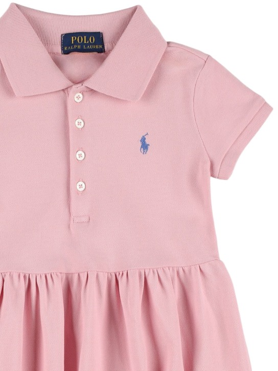 Polo Ralph Lauren: Cotton blend piquet polo dress - Pembe - kids-girls_1 | Luisa Via Roma