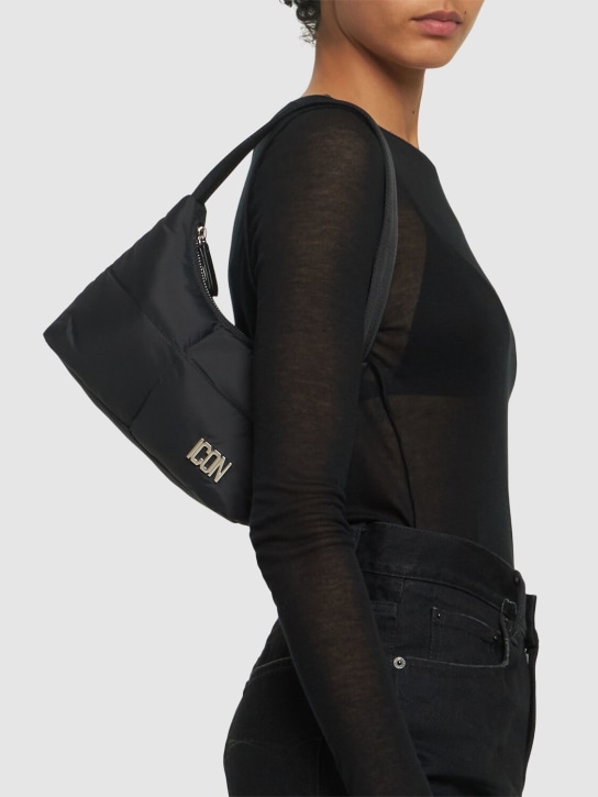 Dsquared2: Icon Clubbing hobo shoulder bag - Black - women_1 | Luisa Via Roma