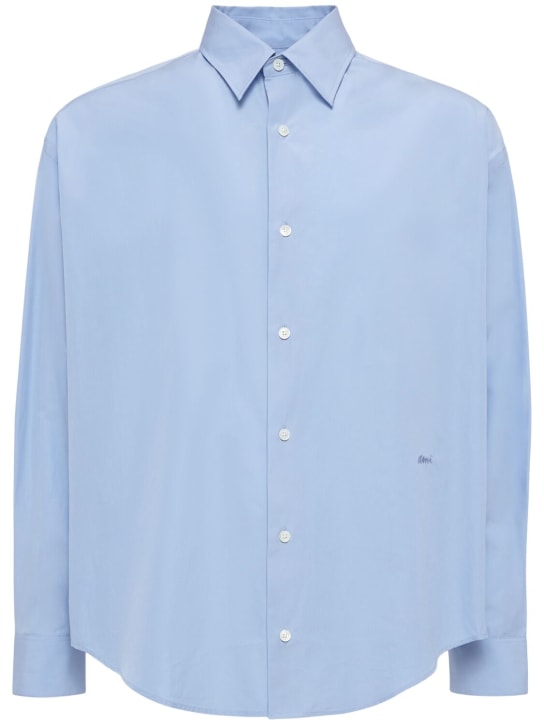 AMI Paris: Boxy cotton shirt - men_0 | Luisa Via Roma